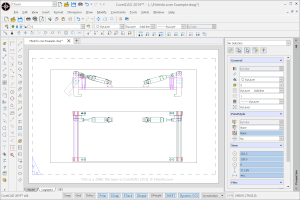 Screenshot of a .dwg file in CorelCAD 2019