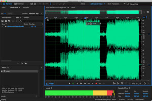 Screenshot of a .m4a file in Adobe Audition CC 2019