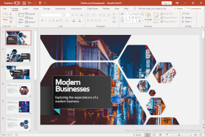 Screenshot of a .potx file in Microsoft PowerPoint 2019