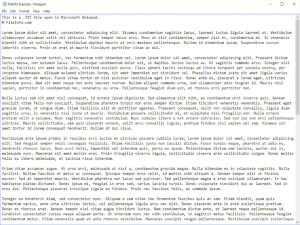 Screenshot of a .txt file in Microsoft Notepad